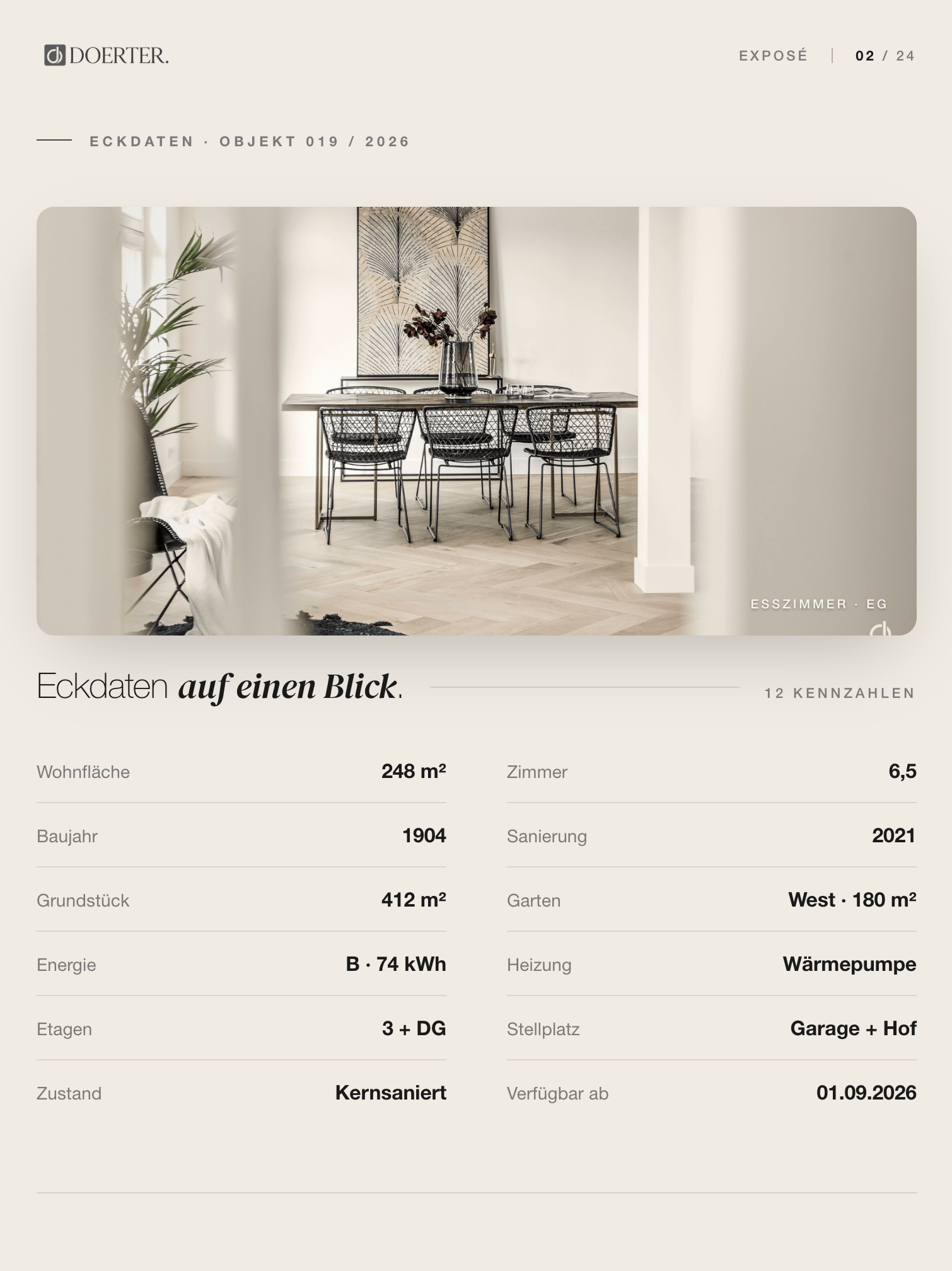 Exposé Eckdaten-Seite